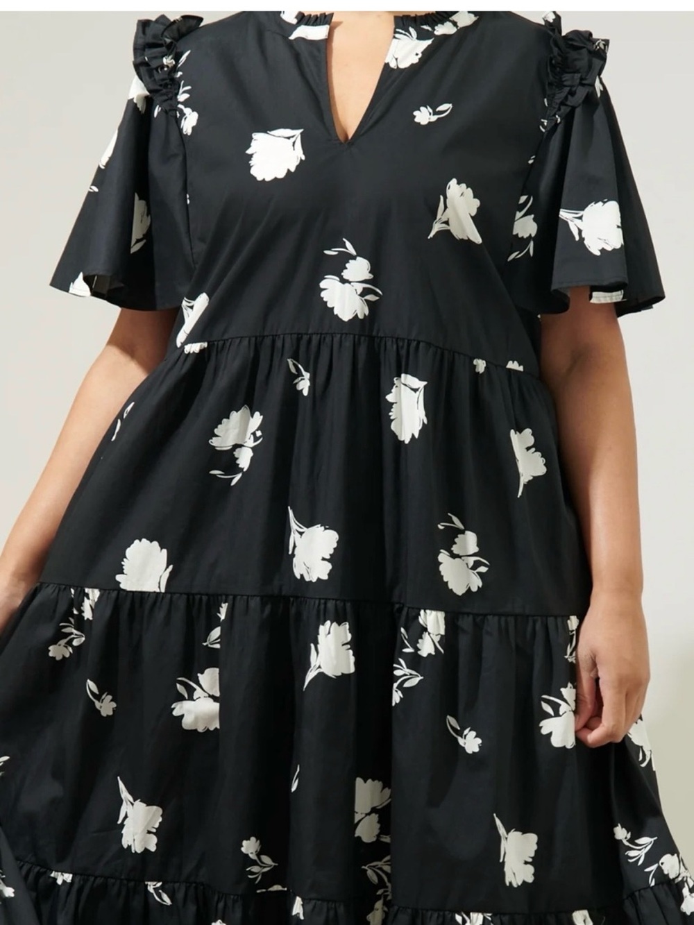 Sugarlips Tiered Midi Dress Curve 2X - Picture 3 of 11